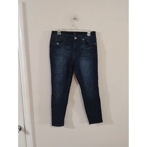 1822 Denim Womens Skinny Jeans Dark Wash Indigo Size 12